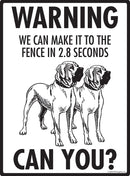 Tosa Inu Make It To Fence or Door Signs (9" x 12")-4