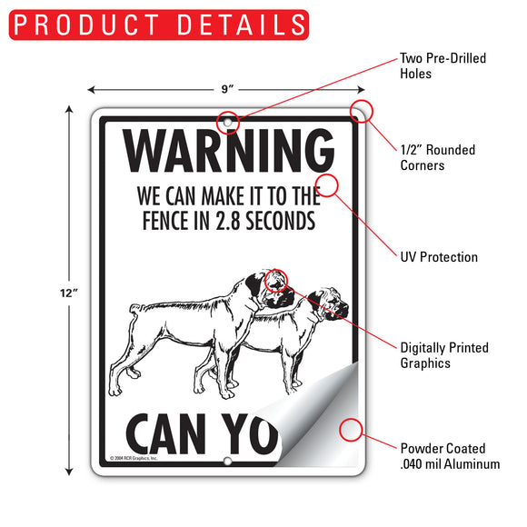 Boerboel! Make It To Fence or Door Signs (9" x 12")