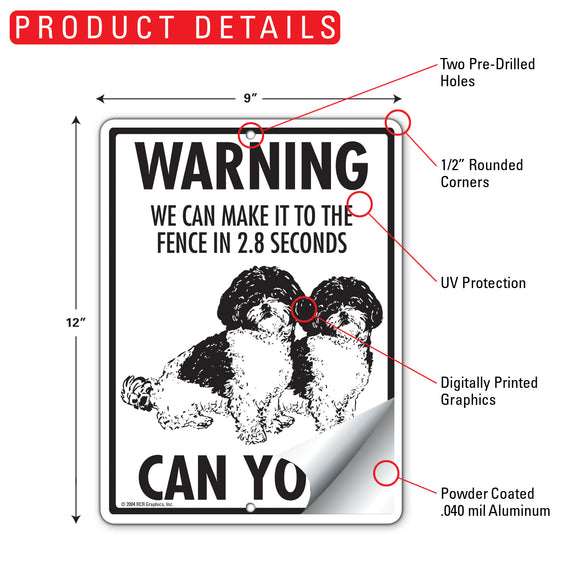 Shih-Poo! Make It To Fence or Door Signs (9" x 12")