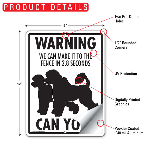 Portuguese Water Dog! Make It To Fence or Door Signs (9" x 12")