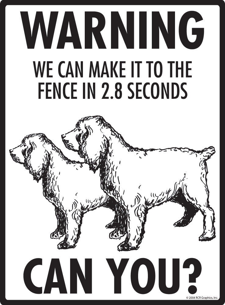 Boykin Spaniel Make It To Fence or Door Signs (9" x 12")