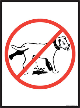 No Dog Peeing Exterior Dog Peeing Aluminum Sign