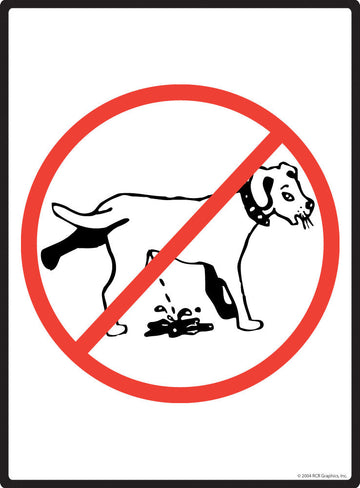 No Dog Peeing Exterior Dog Peeing Aluminum Sign