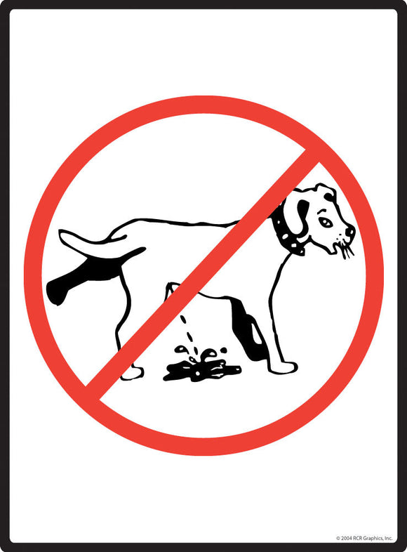 No Dog Peeing Exterior Dog Peeing Aluminum Sign