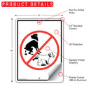 No Dog Pooping and Peeing Sign (9" x 12")-2
