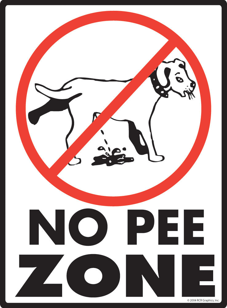 No Dog Pee Zone Exterior Dog Pooping Aluminum Sign