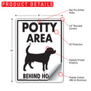 Potty Area - Behind Hotel With Dog Standing Sign (9" x 12")-2