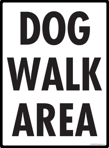 Dog Walk Area Sign Exterior Aluminum Dog Potty Area Sign