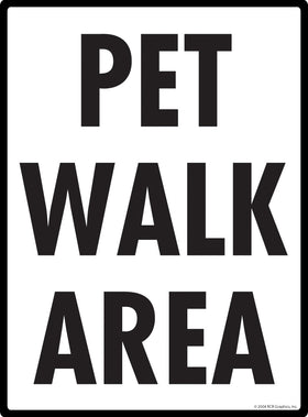 Pet Walk Area Exterior Aluminum Dog Pooping Sign