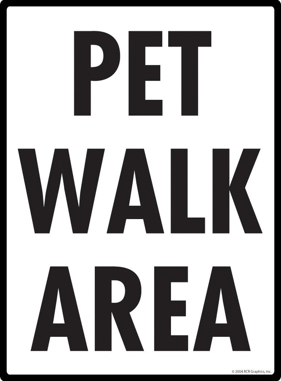 Pet Walk Area Exterior Aluminum Dog Pooping Sign