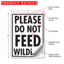 Please Do Not Feed Wildlife Aluminum Sign - 9x12 Inch, Weatherproof Warning-2
