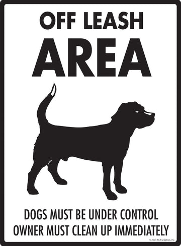 Off Leash Area Sign