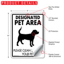 Designated Pet Area - Please Clean Up After Your Pet Sign (9" x 12")-2