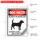 Dog Waste - Destroys Nature Area Dog Poop Sign (9" x 12")-2