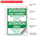 Attention Dog Owners! Attention Dogs! Dog Poop Sign (9" x 12")-2
