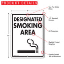 Designated Smoking Area Sign (9" x 12")-2