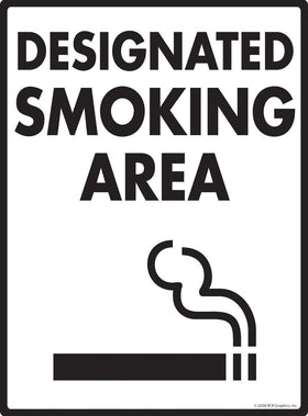 Designated Smoking Area Sign