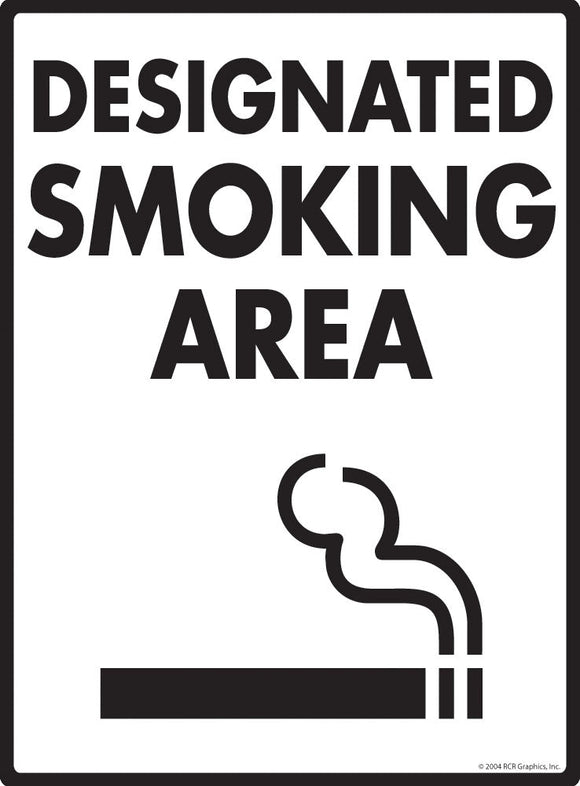 Designated Smoking Area Sign