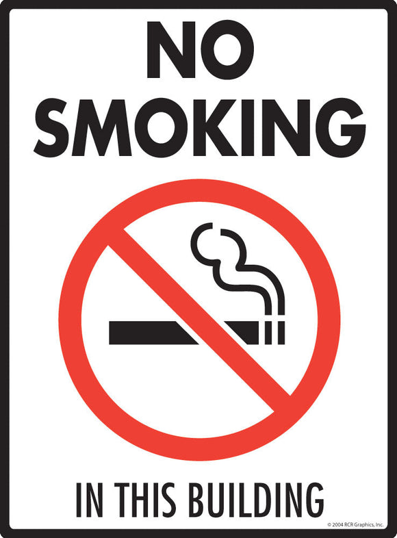 No Smoking in This Building Sign