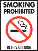 Smoking Prohibited in This Building Sign