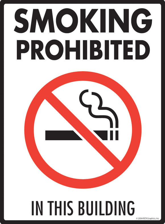 Smoking Prohibited in This Building Sign