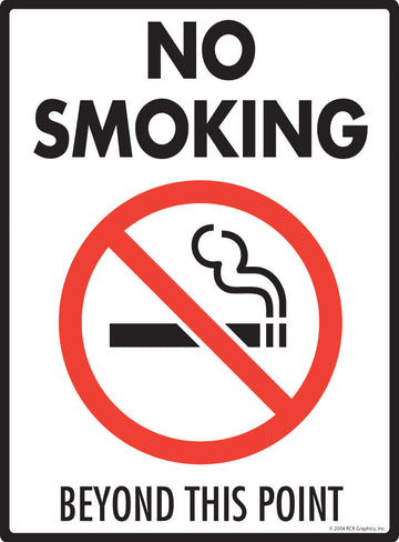 No Smoking Beyond this Point Sign