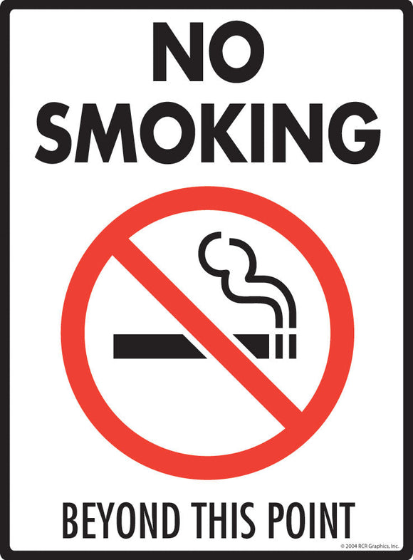 No Smoking Beyond this Point Sign