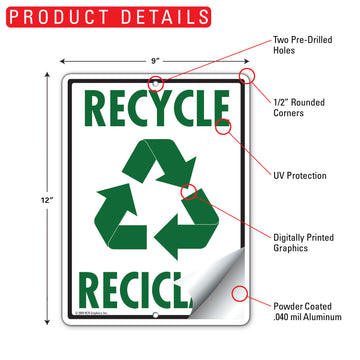 Recycle - Reciclar Sign (9" x 12") - 0