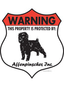 Affenpinscher! Property Is Protected Badge Sign or Sticker-1