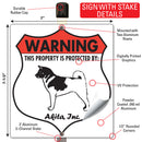 Akita! Property is Protected Badge Sign or Sticker-4