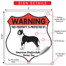American Staffordshire Terrier! Property is Protected Badge Sign or Sticker-3