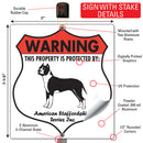 American Staffordshire Terrier! Property is Protected Badge Sign or Sticker-4