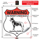 Australian Cattle Dog! Property is Protected Badge Sign or Sticker-4