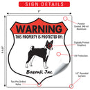 Basenji! Property is Protected Badge Sign or Sticker-3