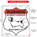 Basset Griffon! Property is Protected Badge Sign or Sticker-3