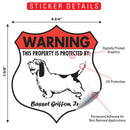 Basset Griffon! Property is Protected Badge Sign or Sticker-2
