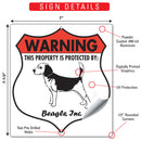 Beagle! Property is Protected Badge Sign or Sticker-3