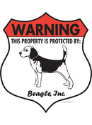 Beagle! Property is Protected Badge Sign or Sticker-1