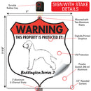 Bedlington Terrier! Property is Protected Badge Sign or Sticker-4