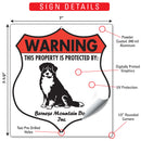 Bernese Mountain Dog! Property is Protected Badge Sign or Sticker-3