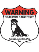 Bernese Mountain Dog! Property is Protected Badge Sign or Sticker-1