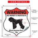Black Russian Terrier! Property is Protected Badge Sign or Sticker-3