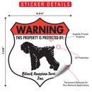 Black Russian Terrier! Property is Protected Badge Sign or Sticker-2