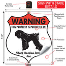 Black Russian Terrier! Property is Protected Badge Sign or Sticker-4