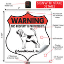 Bloodhound! Property is Protected Badge Sign or Sticker-4