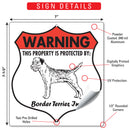 Border Terrier! Property is Protected Badge Sign or Sticker-3