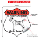 Border Terrier! Property is Protected Badge Sign or Sticker-2