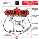 Border Terrier! Property is Protected Badge Sign or Sticker-4