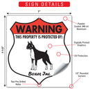Boxer! Property is Protected Badge Sign or Sticker-3
