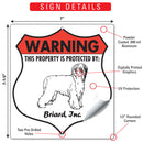 Briard! Property is Protected Badge Sign or Sticker-3